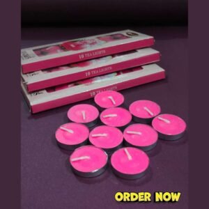Rose Scented Tea Light Candle 10 Piece Pack Diwali Decoration