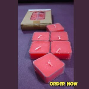 Crystal Rose Scented Long Burning Tea Light Candles (Pack of 6 Piece) diwali decoration