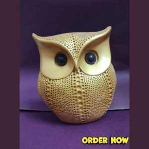 Golden Handcrafted Resin Classy Owl Ullu For Table T op, Living Room, Home & Office Decor diwali decoration