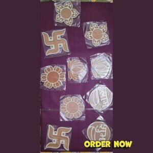 Reusable Mix Design Rangoli Arts MDF Cutout- (Size: 6 Inch) -(10 Piece Set) diwali decoration