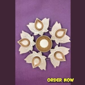 5 Lotus Urli Pooaj Diya (8 Inch) diwali decoration
