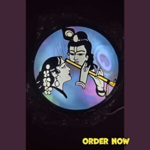 Radha Krishna Lighting Wall Hanging For Decoration (Size: 8.5 Inch) home diwali decoration