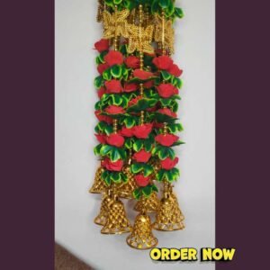 Red Rose Swastik Door Hanging (1 Pair) diwali decoration